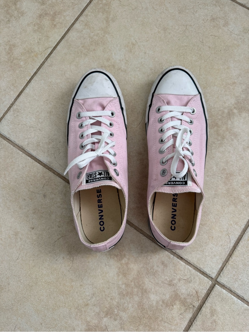 Converse Pink Low-Top Canvas Sneakers size 11w/9m